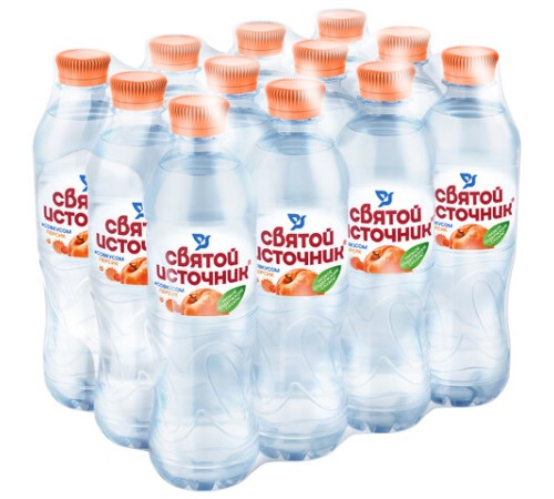 Вода негазированная питьевая СВЯТОЙ ИСТОЧНИК со вкусом персика 0,5 л, 4603934000854