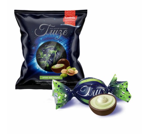 Конфеты ГЛИЗЕ с кремовой начинкой со вкусом 