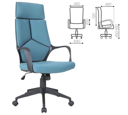 Кресло офисное BRABIX PREMIUM "Prime EX-515", ткань, голубое, 531568 Кресло офисное BRABIX PREMIUM "Prime EX-515", ткань, голубое, 531568