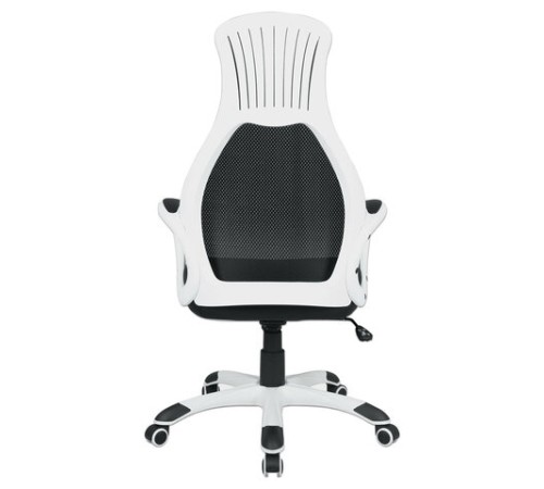 Кресло офисное BRABIX PREMIUM "Genesis EX-517", пластик белый, ткань/экокожа/сетка черная, 531573