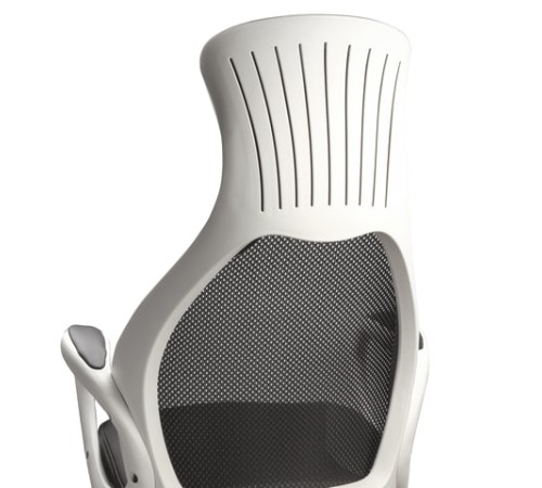 Кресло офисное BRABIX PREMIUM "Genesis EX-517", пластик белый, ткань/экокожа/сетка черная, 531573