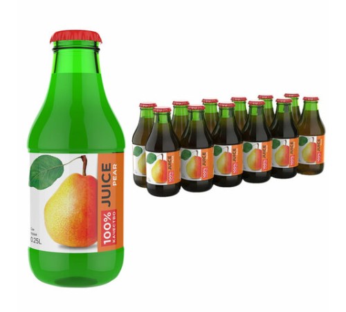 Сок BARINOFF Грушевый, с мякотью, 0,25 л, для детского питания в стеклянной бутылке, 262