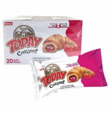 Круассан TODAY с клубничной начинкой, ТУРЦИЯ, 20 шт. по 40 г, в шоу-боксе, 1379т