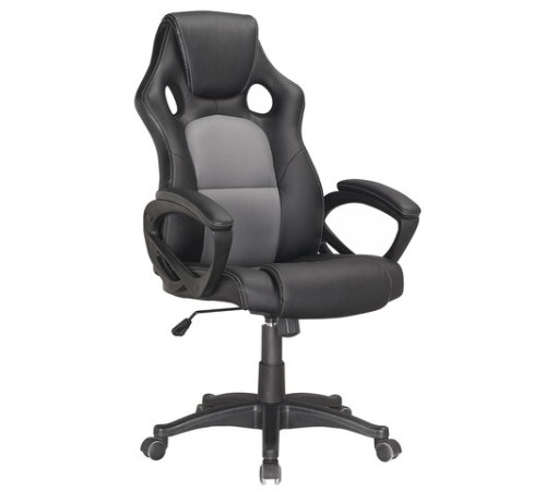 Кресло компьютерное BRABIX "Rider Plus EX-544" КОМФОРТ, экокожа, черное/серое, 531582 Кресло компьютерное BRABIX "Rider Plus EX-544" КОМФОРТ, экокожа, черное/серое, 531582