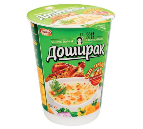 Суп-пюре ДОШИРАК со вкусом курицы 30 г, 8077