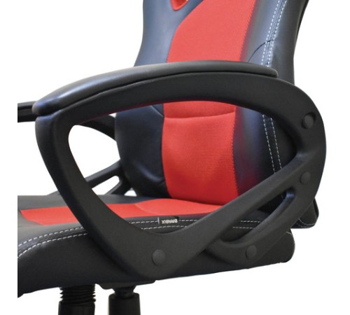 Кресло компьютерное BRABIX "Rider EX-544", экокожа черная/ткань красная, 531583 Кресло компьютерное BRABIX "Rider EX-544", экокожа черная/ткань красная, 531583