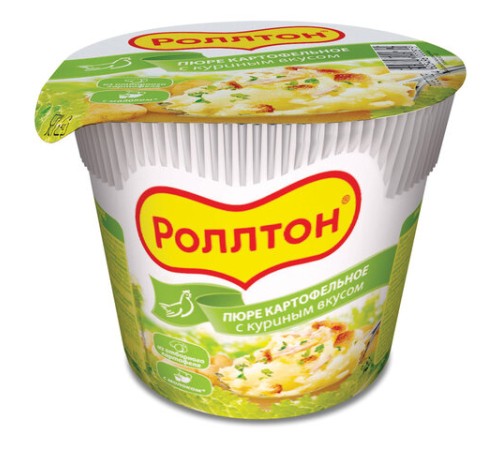 Пюре картофельное РОЛЛТОН с куриным вкусом 40 г, 10801