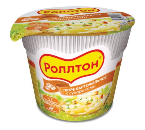 Пюре картофельное РОЛЛТОН с сухариками 40 г, 10804