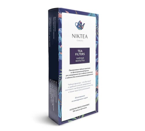Фильтр пакеты NIKTEA для заваривания чая, 100 шт., TALTHA-AP0009