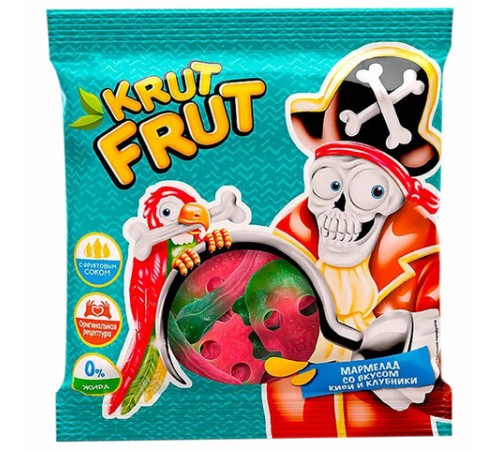 Мармелад жевательный в форме черепов и костей, 70 г, KRUTFRUT,, РВМ570