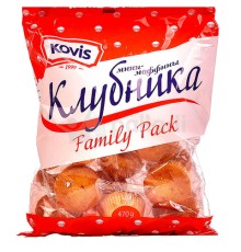 Кекс KOVIS мини-маффины с клубничным кремом, 470 г, пакет, 11899