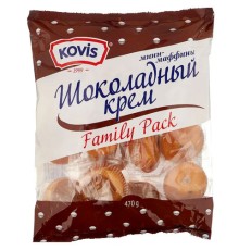 Кекс KOVIS мини-маффины с шоколадным кремом, 470 г, пакет, 11898