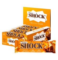 Батончик FITNESSHOCK арахис-соленая карамель, БЕЗ САХАРА, 12 шт. по 50 г в шоубоксе, 26113