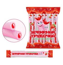 Зефирная трубочка с джемом клубничного вкуса, 15 г, КОНФИТОЙ, КТ94869