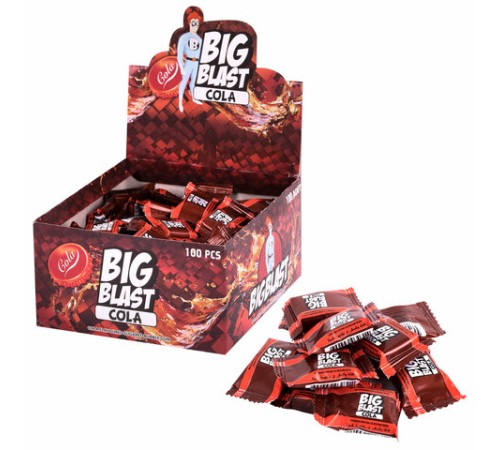 Жевательная резинка BIGBLAST со вкусом колы, 100 шт. по 4 г в шоу-боксе, ТУРЦИЯ, УТ-00002110