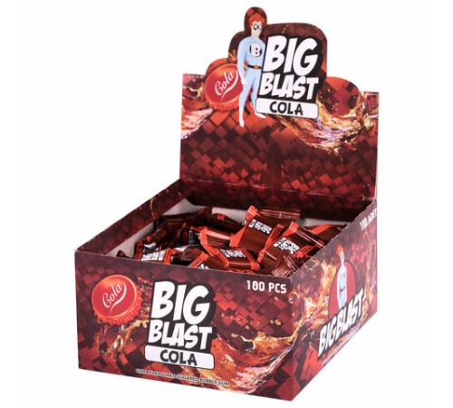 Жевательная резинка BIGBLAST со вкусом колы, 100 шт. по 4 г в шоу-боксе, ТУРЦИЯ, УТ-00002110