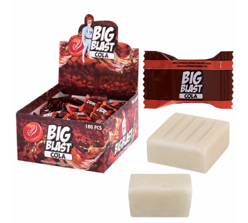 Жевательная резинка BIGBLAST со вкусом колы, 100 шт. по 4 г в шоу-боксе, ТУРЦИЯ, УТ-00002110