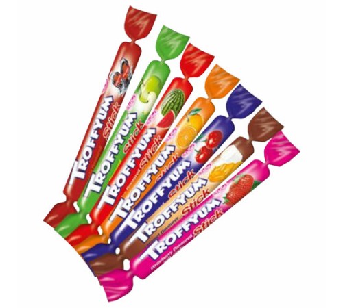 Жевательные конфеты-палочки TROFFYUM, Фруктовое ассорти, 1000 г, УТ-00001529