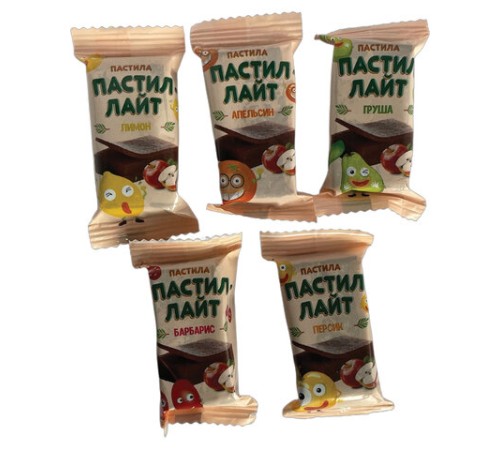 Пастила фруктовая Пастил-Лайт, ассорти вкусов, без добавления сахара, 500 г, УТ-00002476