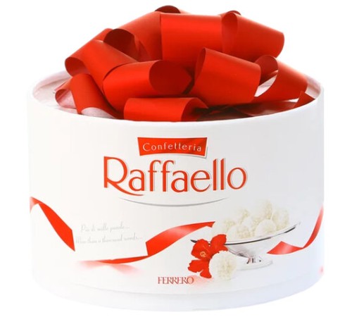 Конфеты RAFFAELLO с цельным миндальным орехом в кокосовой стружке, 200 г, торт, 9020000000363