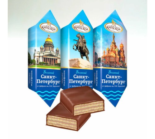 Конфеты вафельные ФАБРИКА ИМ. КРУПСКОЙ 