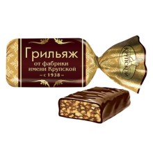 Грильяж в глазури ФАБРИКА ИМ. КРУПСКОЙ на основе арахиса и фундука, 1000 г