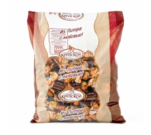 Грильяж в глазури ФАБРИКА ИМ. КРУПСКОЙ на основе арахиса и фундука, 1000 г