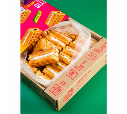 Вафли мягкие с суфле ДАРЛЕТТО со вкусом вишни, 1,08 кг