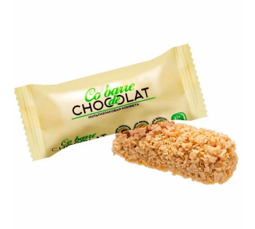 Конфеты мультизлаковые CO BARRE DE CHOCOLAT, ассорти в белой и темной глазури, 900 г