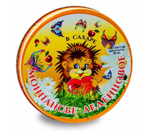 Монпансье леденцовое в сахаре с фруктовым вкусом, 80 г