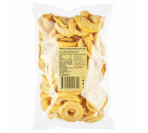 Кольца яблока сушеные, СЕМУШКА, 500 г