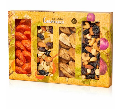Подарочный набор сухофруктов и орехов, СЕМУШКА, 550 г