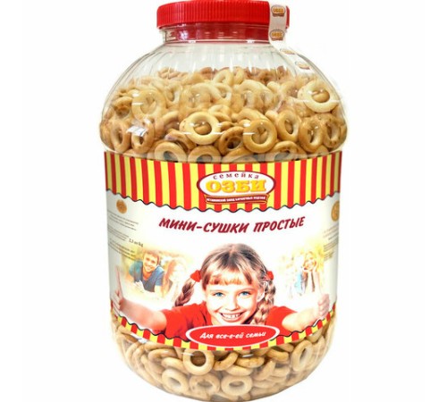 Мини-сушки СЕМЕЙКА ОЗБИ простые, 2300 г, 1087