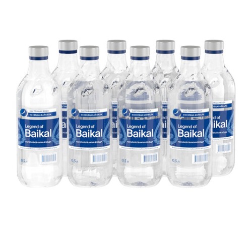 Вода негазированная питьевая LEGEND OF BAIKAL 0,5 л, стеклянная бутылка, УТ-00000655
