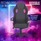 Кресло компьютерное BRABIX "Techno Pro GM-003", ткань, черное/серое, вставки оранжевые, 531813