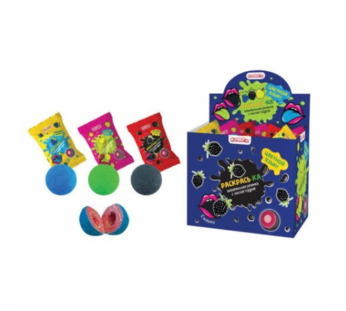 Жевательная резинка РАСКРАСЬ-КА с кислой пудрой внутри, 4 г, КОНФИТОЙ, КТ93999