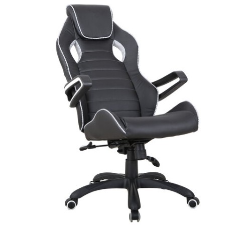 Кресло компьютерное BRABIX "Techno Pro GM-003", экокожа, черное/серое, вставки серые, 531814 Кресло компьютерное BRABIX "Techno Pro GM-003", экокожа, черное/серое, вставки серые, 531814