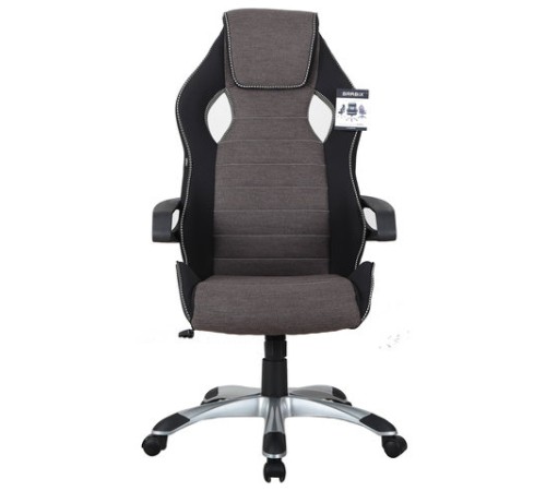 Кресло компьютерное BRABIX "Techno GM-002", ткань, черное/серое, вставки белые, 531815 Кресло компьютерное BRABIX "Techno GM-002", ткань, черное/серое, вставки белые, 531815