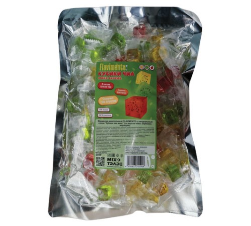 Конфеты мармеладные FLAVIMENTO, ассорти со вкусом киви, клубники и маракуйи, 500 г, УТ-00002867