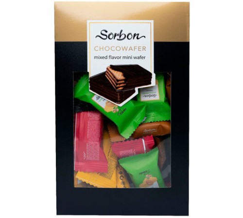 Конфеты мини-вафли в индивидуальной упаковке SORBON 