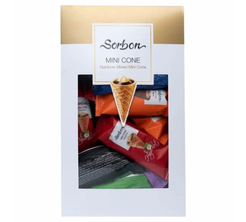 Конфеты мини-рожки в индивидуальной упаковке SORBON 