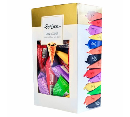 Конфеты мини-рожки в индивидуальной упаковке SORBON 