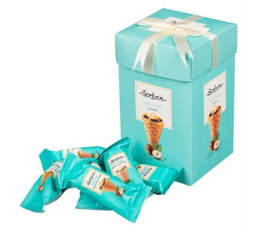 Конфеты мини-рожки в индивидуальной упаковке SORBON 