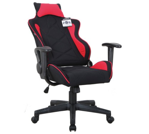 Кресло компьютерное BRABIX "GT Racer GM-101", подушка, ткань, черное/красное, 531820 Кресло компьютерное BRABIX "GT Racer GM-101", подушка, ткань, черное/красное, 531820