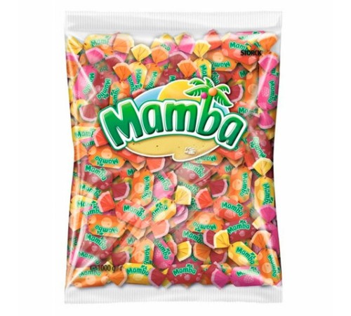 Конфеты жевательные MAMBA Ассорти, 1000 г, 09025А00000095
