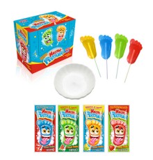 Карамель на палочке с кислой пудрой 