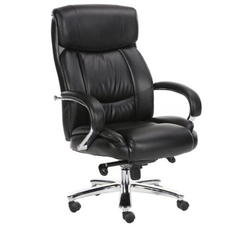Кресло офисное BRABIX PREMIUM "Direct EX-580", хром, рециклированная кожа, черное, 531824