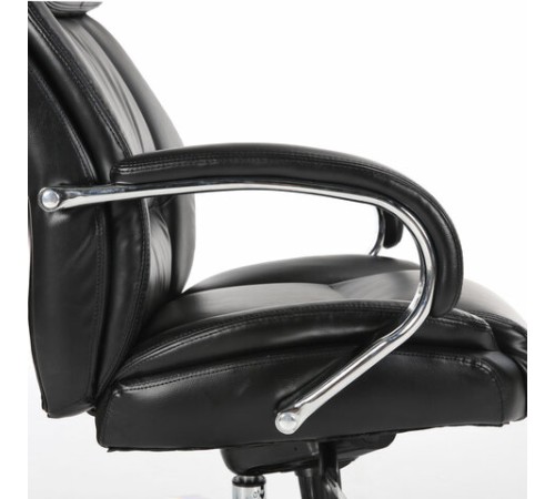 Кресло офисное BRABIX PREMIUM "Direct EX-580", хром, рециклированная кожа, черное, 531824