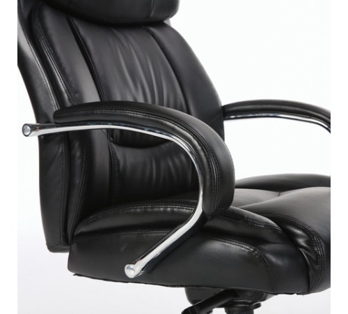 Кресло офисное BRABIX PREMIUM "Direct EX-580", хром, рециклированная кожа, черное, 531824