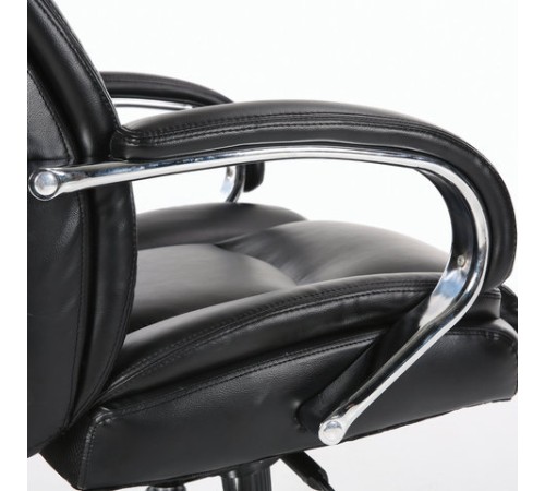 Кресло офисное BRABIX PREMIUM "Direct EX-580", хром, рециклированная кожа, черное, 531824